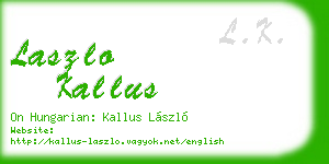 laszlo kallus business card